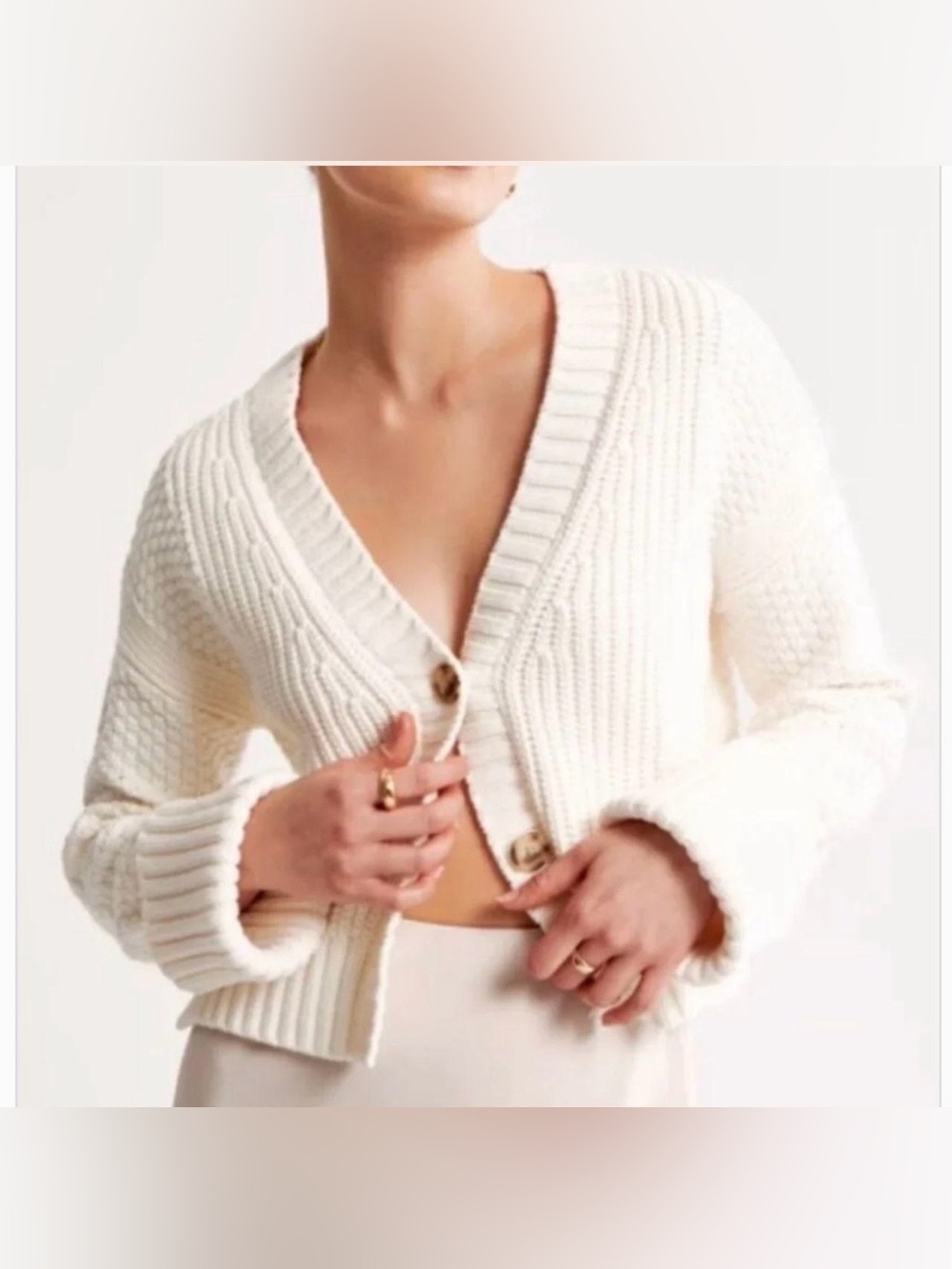 Abercrombie & Fitch The A&F Cameron Seed Stitch Cardigan